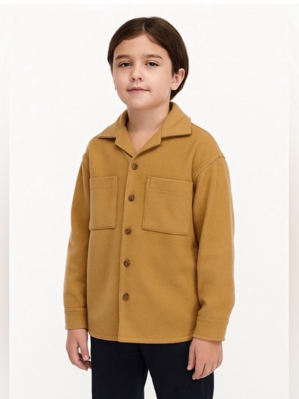 Boys coat jacket sweater tan beige khaki winter